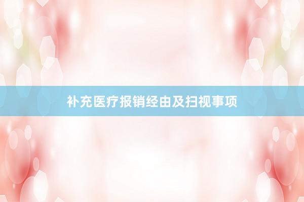 补充医疗报销经由及扫视事项